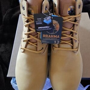 Brahma Men's Work Boots - Wheat Tan - Size 12